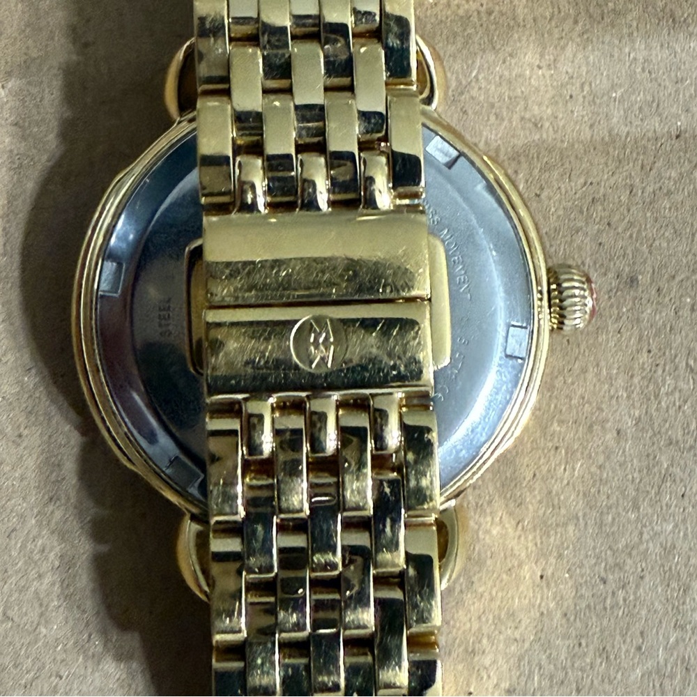 Michele Gold-Tone Bracelet Watch - Picture 5 of 10